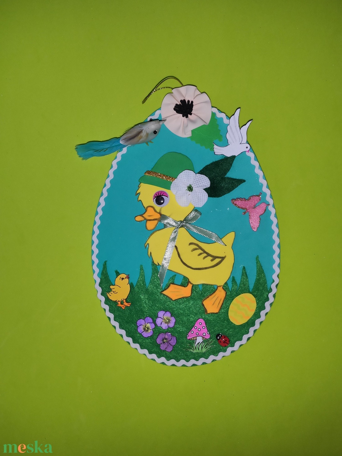 Húsvéti kis kacsa, gyerekszoba dekoráció, húsvéti falikép - baba - mama - babaszoba dekoráció - babaszoba kép - Meska.hu