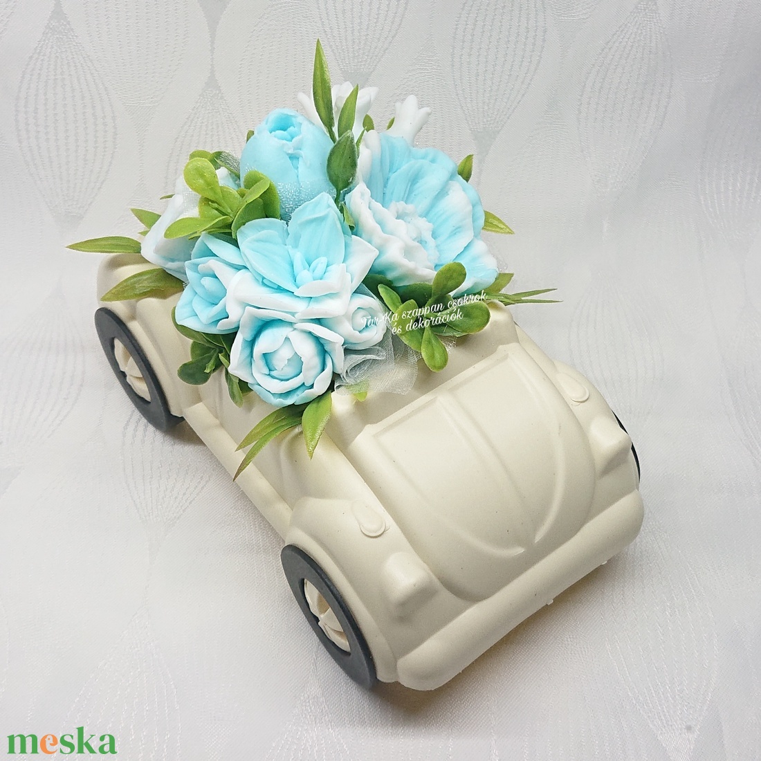 Szappanvirág csokrok autóban  - otthon & életmód - dekoráció - virágdísz és tartó - csokor & virágdísz - Meska.hu