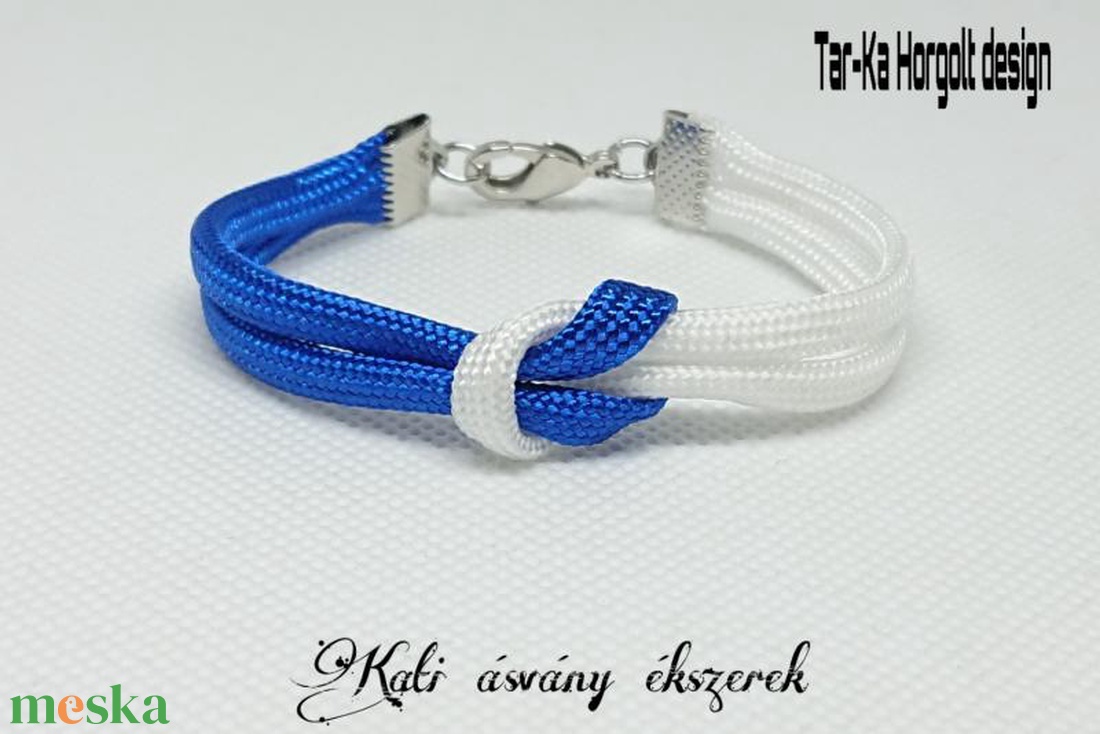 Kék fehér paracord karkötő - ékszer - karkötő - fonott karkötő - Meska.hu Kék fehér paracord karkötő - ékszer - karkötő - fonott karkötő - Meska.hu