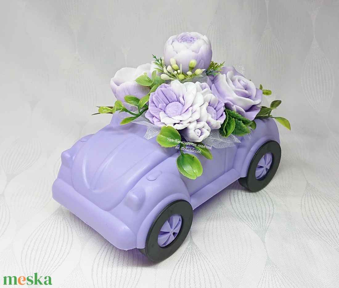 Szappanvirág csokrok autóban  - otthon & lakás - dekoráció - virágdísz és tartó - csokor & virágdísz - Meska.hu