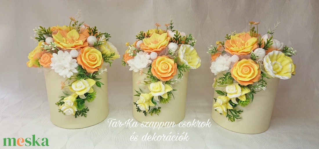 Egyedi illatos szappanvirág csokor - otthon & lakás - dekoráció - virágdísz és tartó - virágbox, virágdoboz - Meska.hu