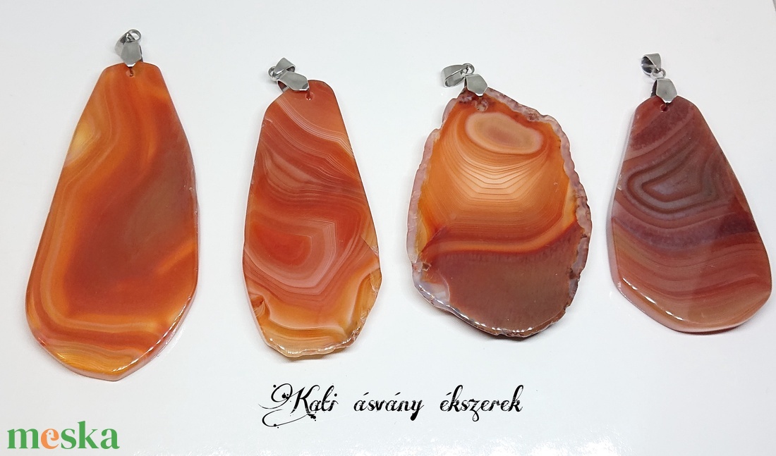 Egyedi achát ásvány medálok  - ékszer - nyaklánc - medál - Meska.hu