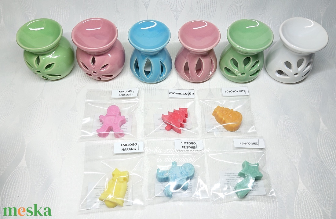 Kis kerámia aromalámpa 1 darab illatviasszal és mécsessel  - otthon & életmód - gyertya, illat, aroma - aromalámpa - Meska.hu