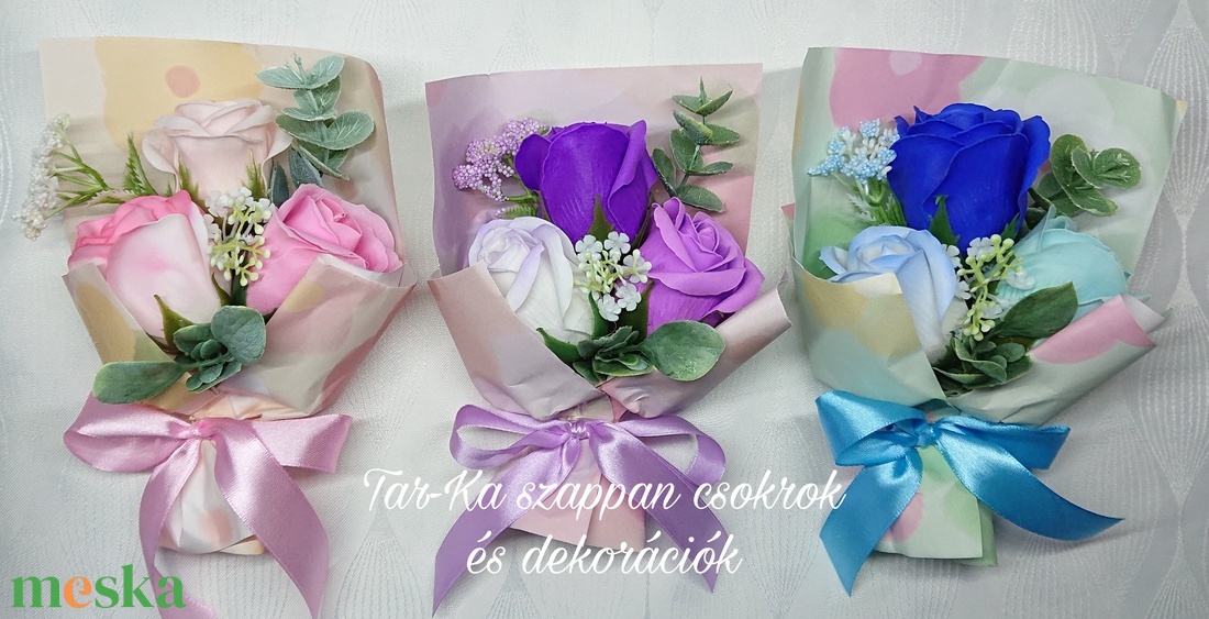 3 szálas szappanrózsa csokrok - otthon & életmód - dekoráció - virágdísz és tartó - virágbox, virágdoboz - Meska.hu 3 szálas szappanrózsa csokrok - otthon & életmód - dekoráció - virágdísz és tartó - virágbox, virágdoboz - Meska.hu