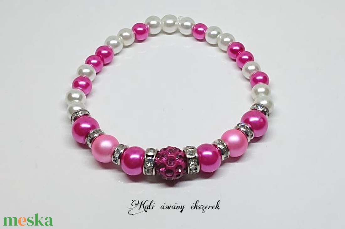 Pink Shamballa karkötő - ékszer - karkötő - bogyós karkötő - Meska.hu Pink Shamballa karkötő - ékszer - karkötő - bogyós karkötő - Meska.hu