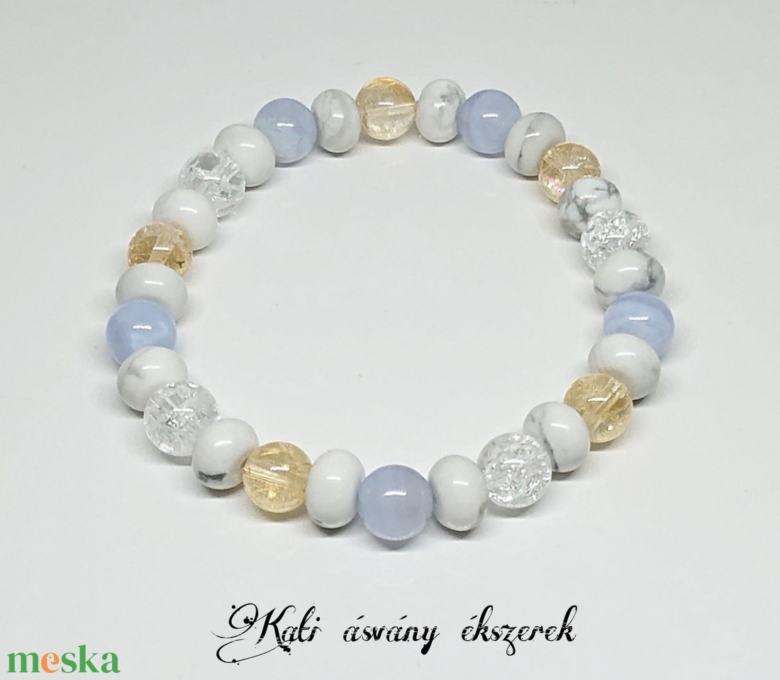 Fogyást segítő ásvány karkötő  - ékszer - karkötő - bogyós karkötő - Meska.hu