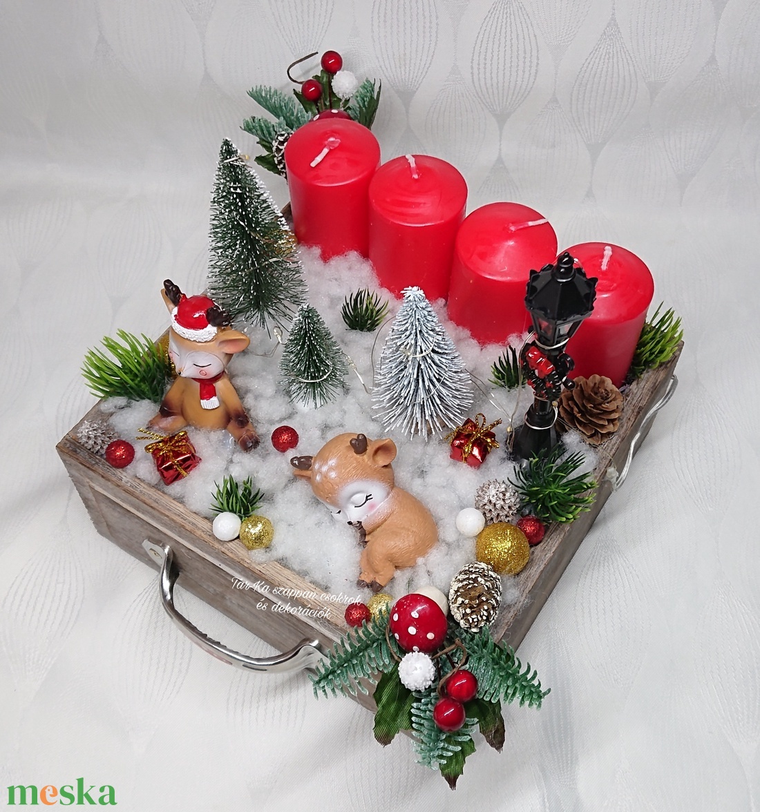 Világitós nagy karácsonyi fiókos adventi dekoráció - karácsony - adventi díszek - adventi koszorú - Meska.hu Világitós nagy karácsonyi fiókos adventi dekoráció - karácsony - adventi díszek - adventi koszorú - Meska.hu