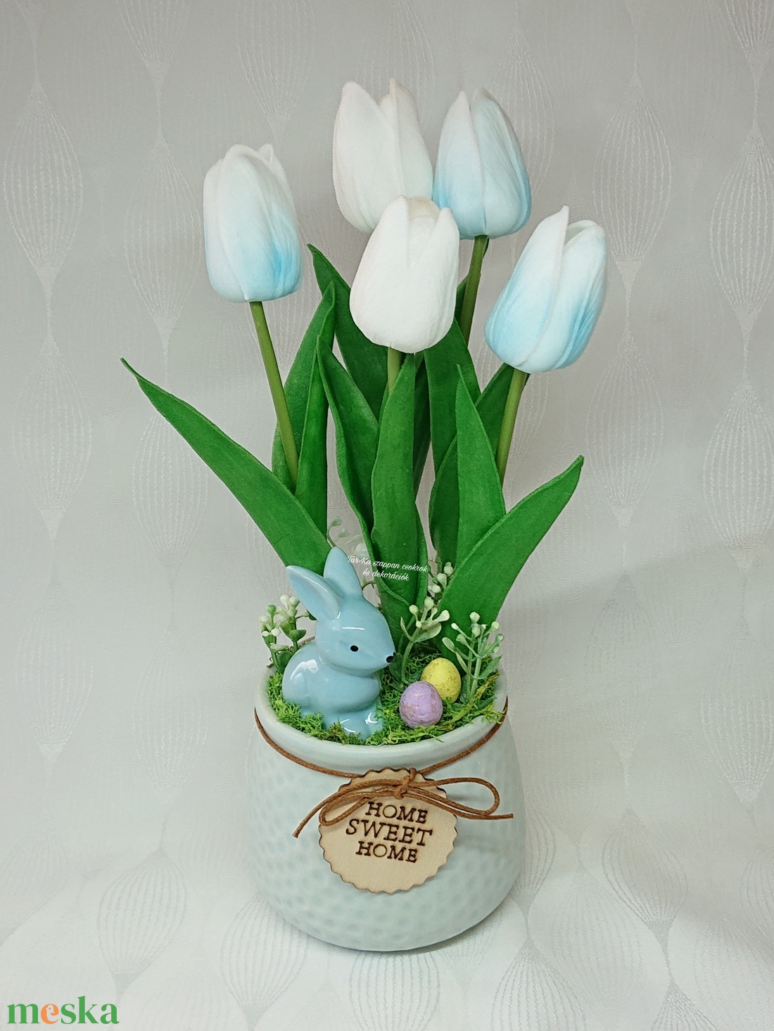5 szálas élethű tulipán csokor Home Sweet Home kaspóban - otthon & életmód - dekoráció - virágdísz és tartó - csokor & virágdísz - Meska.hu 5 szálas élethű tulipán csokor Home Sweet Home kaspóban - otthon & életmód - dekoráció - virágdísz és tartó - csokor & virágdísz - Meska.hu
