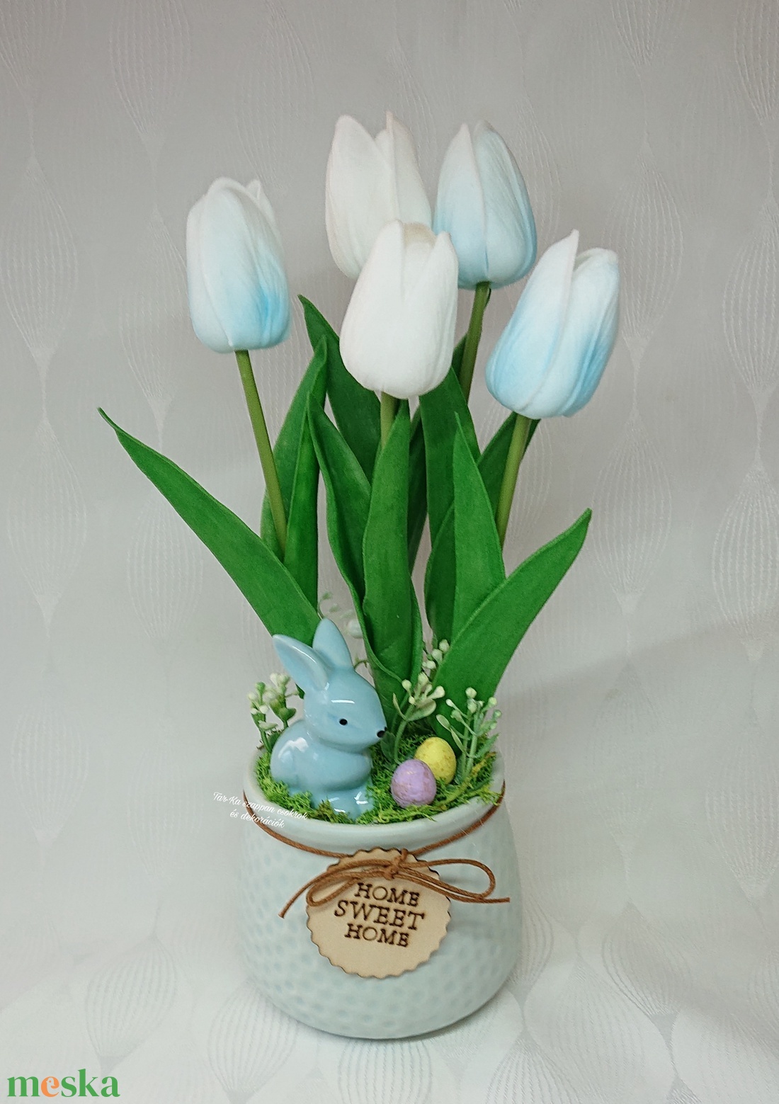 5 szálas élethű tulipán csokor Home Sweet Home kaspóban - otthon & életmód - dekoráció - virágdísz és tartó - csokor & virágdísz - Meska.hu 5 szálas élethű tulipán csokor Home Sweet Home kaspóban - otthon & életmód - dekoráció - virágdísz és tartó - csokor & virágdísz - Meska.hu