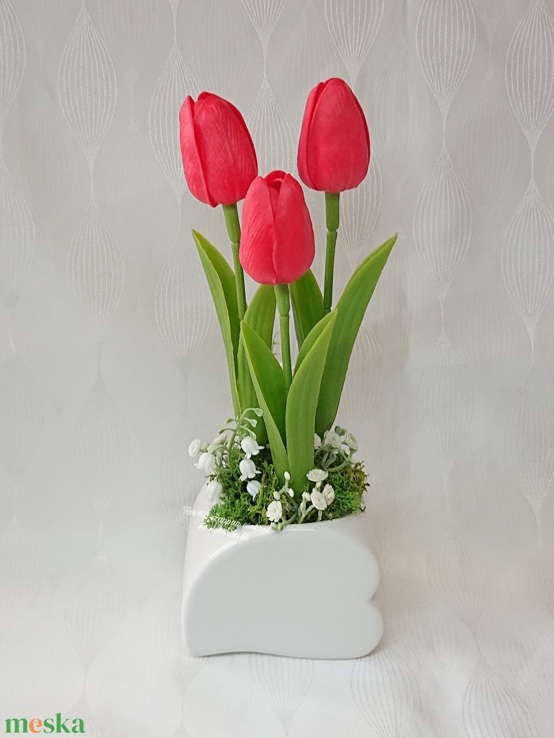 3 szálas élethű tulipán csokor szív kaspóban - otthon & életmód - dekoráció - virágdísz és tartó - csokor & virágdísz - Meska.hu 3 szálas élethű tulipán csokor szív kaspóban - otthon & életmód - dekoráció - virágdísz és tartó - csokor & virágdísz - Meska.hu