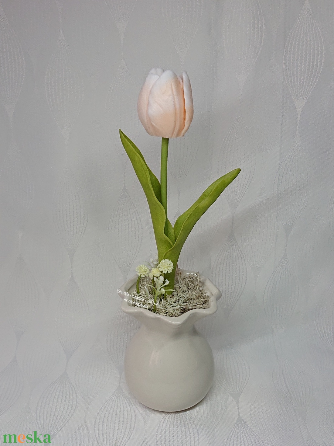 1 szál szappan tulipán vázában - otthon & életmód - virágdekoráció - virágdíszek - asztali virágdísz - Meska.hu