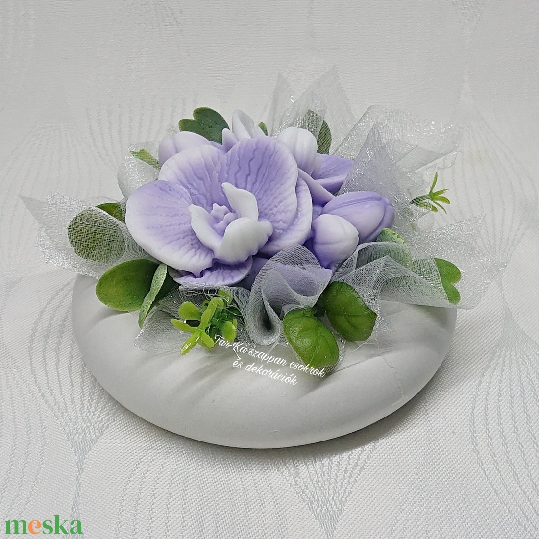 Szappanvirágok (orchidea) kis kaspóban  - otthon & életmód - dekoráció - virágdísz és tartó - csokor & virágdísz - Meska.hu