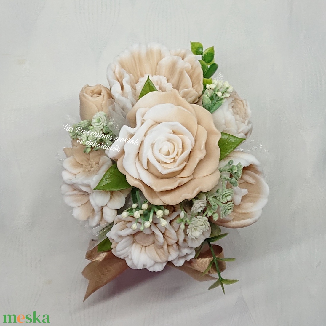 Night Flower illatú szappanvirág csokor  - otthon & életmód - dekoráció - virágdísz és tartó - csokor & virágdísz - Meska.hu