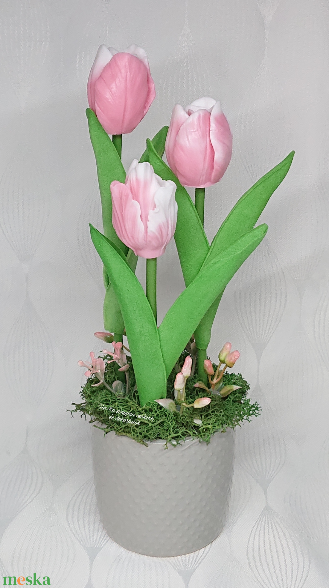 3 szál szappan tulipán kerámia kaspóban - otthon & életmód - dekoráció - virágdísz és tartó - virágbox, virágdoboz - Meska.hu 3 szál szappan tulipán kerámia kaspóban - otthon & életmód - dekoráció - virágdísz és tartó - virágbox, virágdoboz - Meska.hu