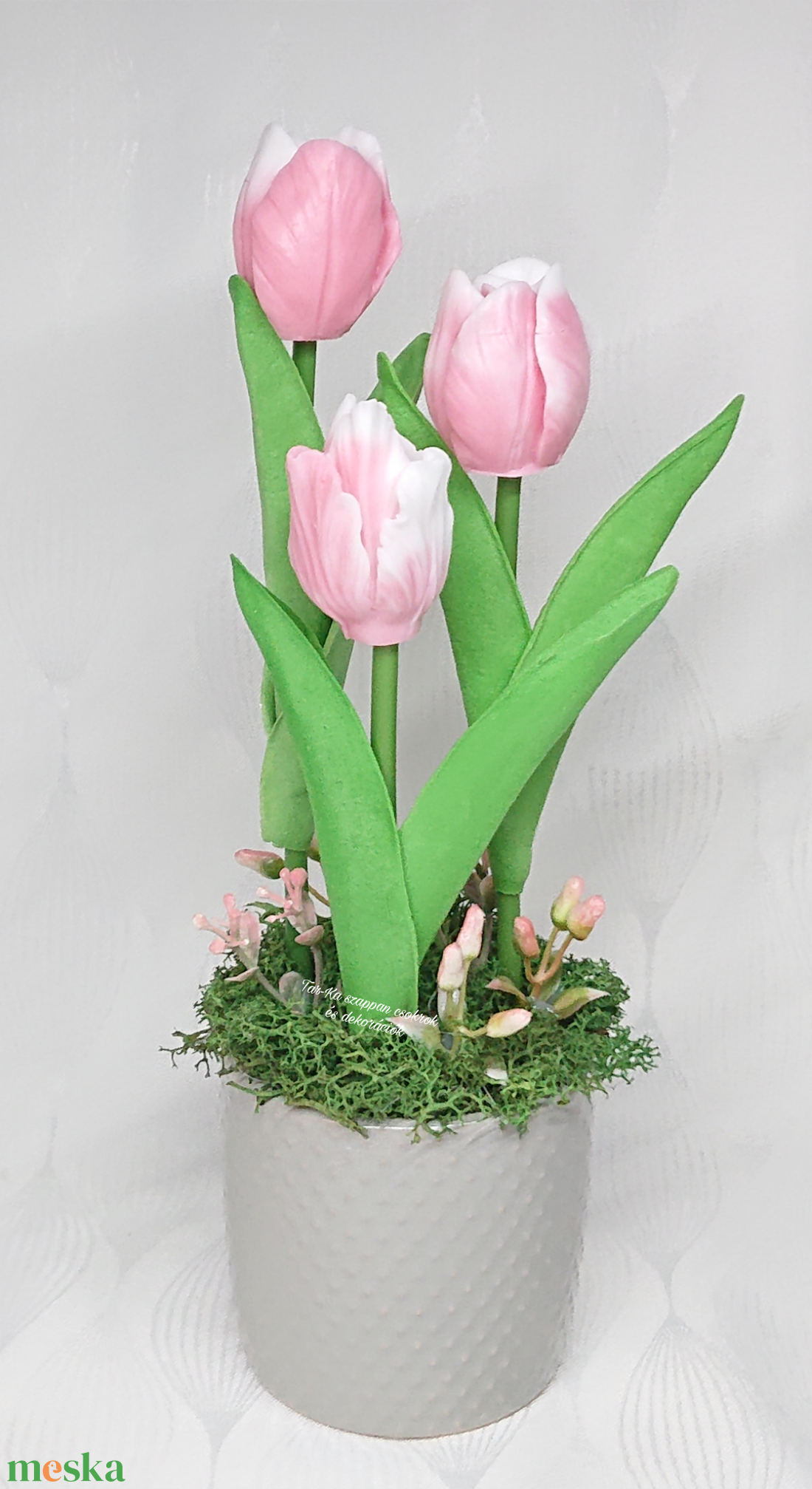3 szál szappan tulipán kerámia kaspóban - otthon & életmód - dekoráció - virágdísz és tartó - virágbox, virágdoboz - Meska.hu 3 szál szappan tulipán kerámia kaspóban - otthon & életmód - dekoráció - virágdísz és tartó - virágbox, virágdoboz - Meska.hu