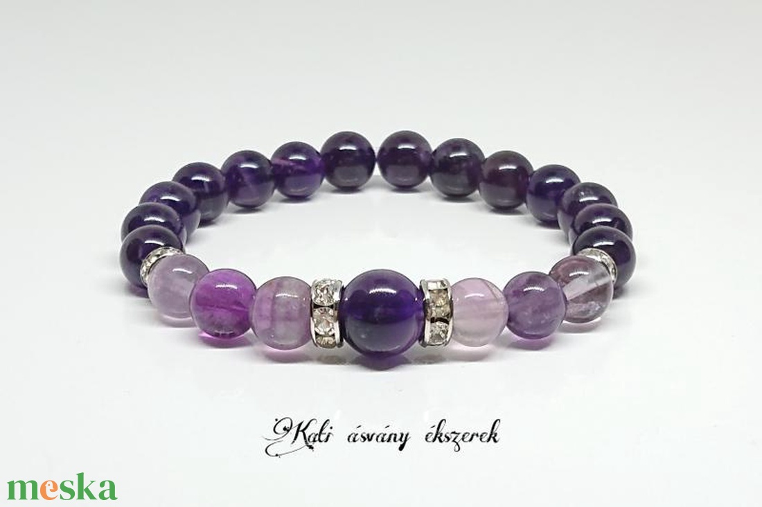 Koronacsakra erősítő ásvány karkötő  - ékszer - karkötő - ásványkarkötő - Meska.hu