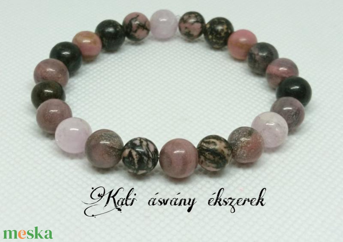 Szívcsakra erősítő ásvány karkötő  - ékszer - karkötő - bogyós karkötő - Meska.hu