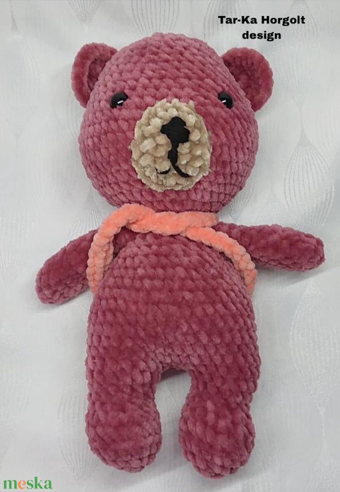 Plüss puha horgolt maci  - játék & sport - plüssállat & játékfigura - maci - Meska.hu