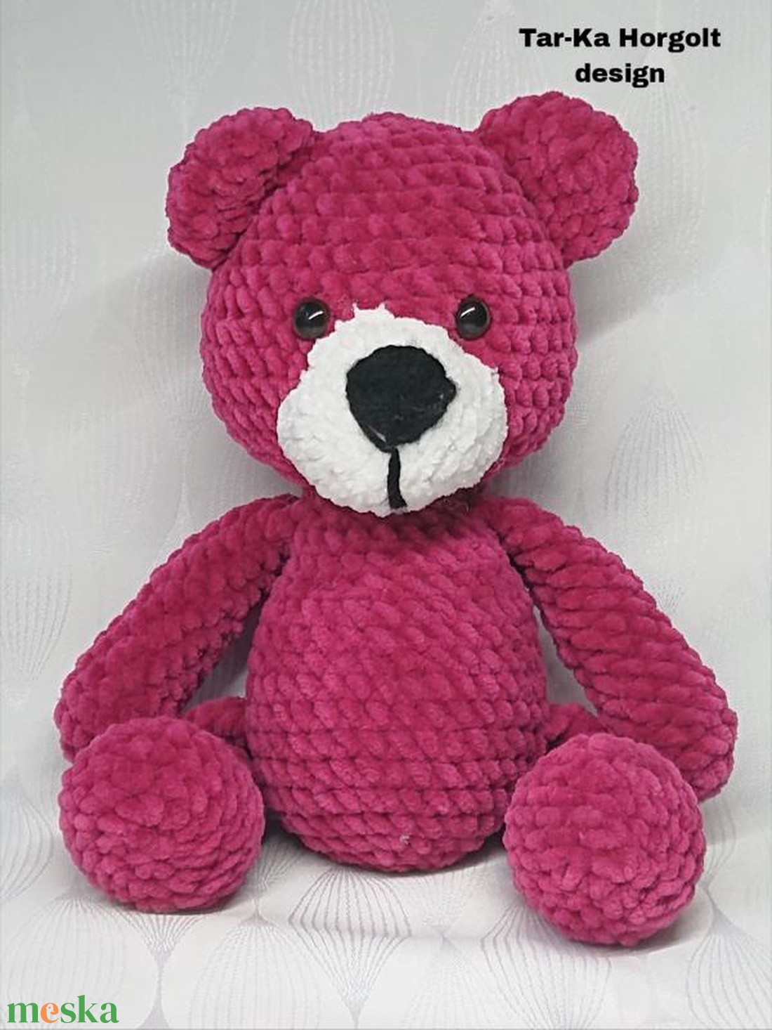 Plüss puha horgolt maci  - játék & sport - plüssállat & játékfigura - maci - Meska.hu