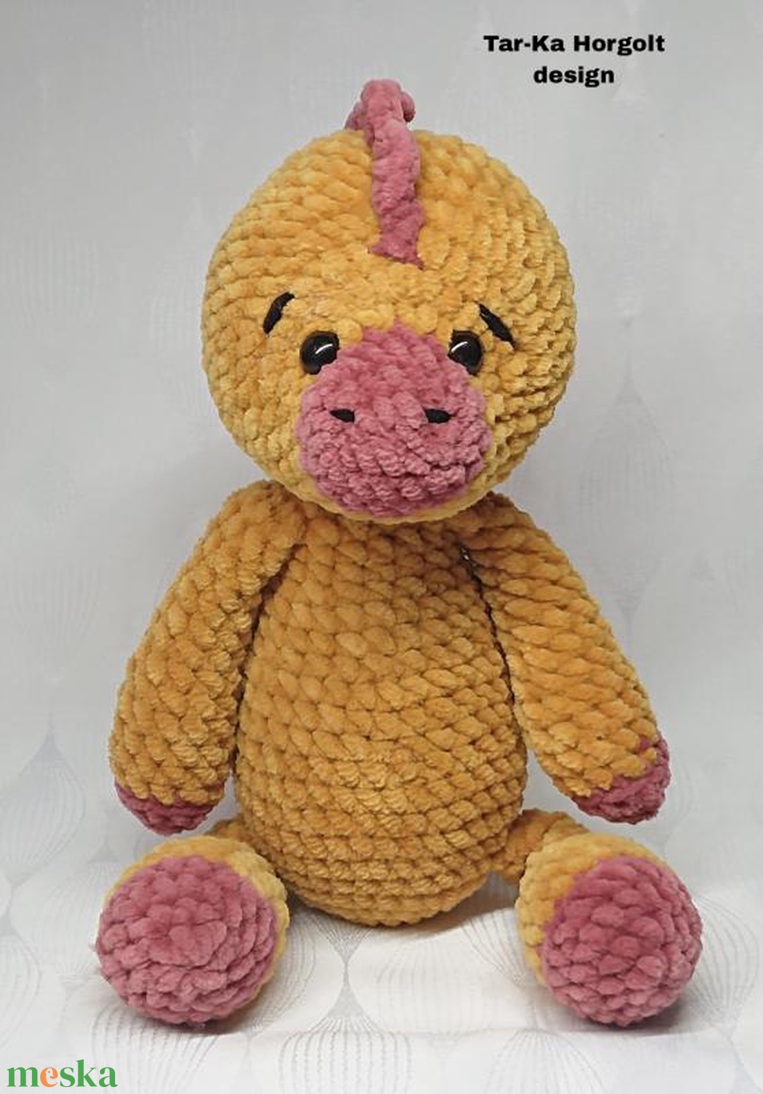 Plüss puha horgolt dinó - játék & sport - plüssállat & játékfigura - plüss dínók - Meska.hu