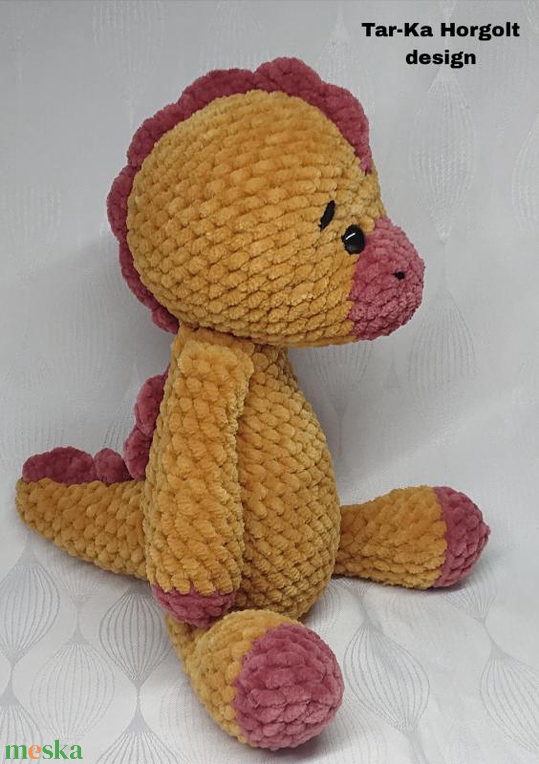 Plüss puha horgolt dinó - játék & sport - plüssállat & játékfigura - plüss dínók - Meska.hu