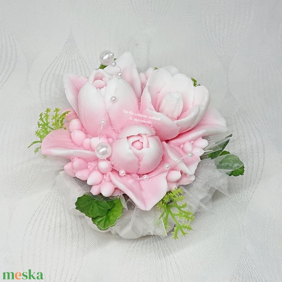 Illatos tulipán szappan csokor  - otthon & életmód - dekoráció - virágdísz és tartó - csokor & virágdísz - Meska.hu