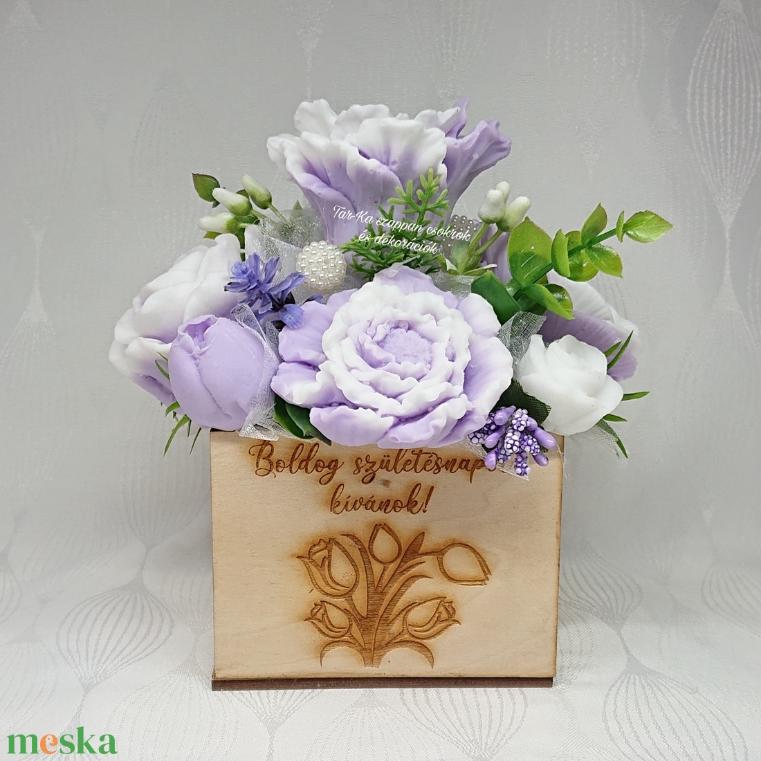 Boldog születésnapot kívánok! szappanvirág csokor - otthon & életmód - dekoráció - virágdísz és tartó - csokor & virágdísz - Meska.hu