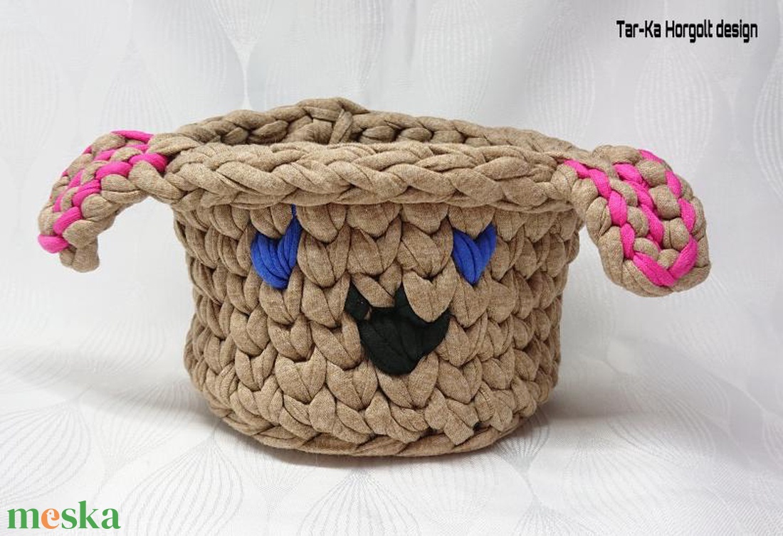 Nyuszi tároló/kaspó  - otthon & életmód - tárolás & rendszerezés - tárolókosár - Meska.hu