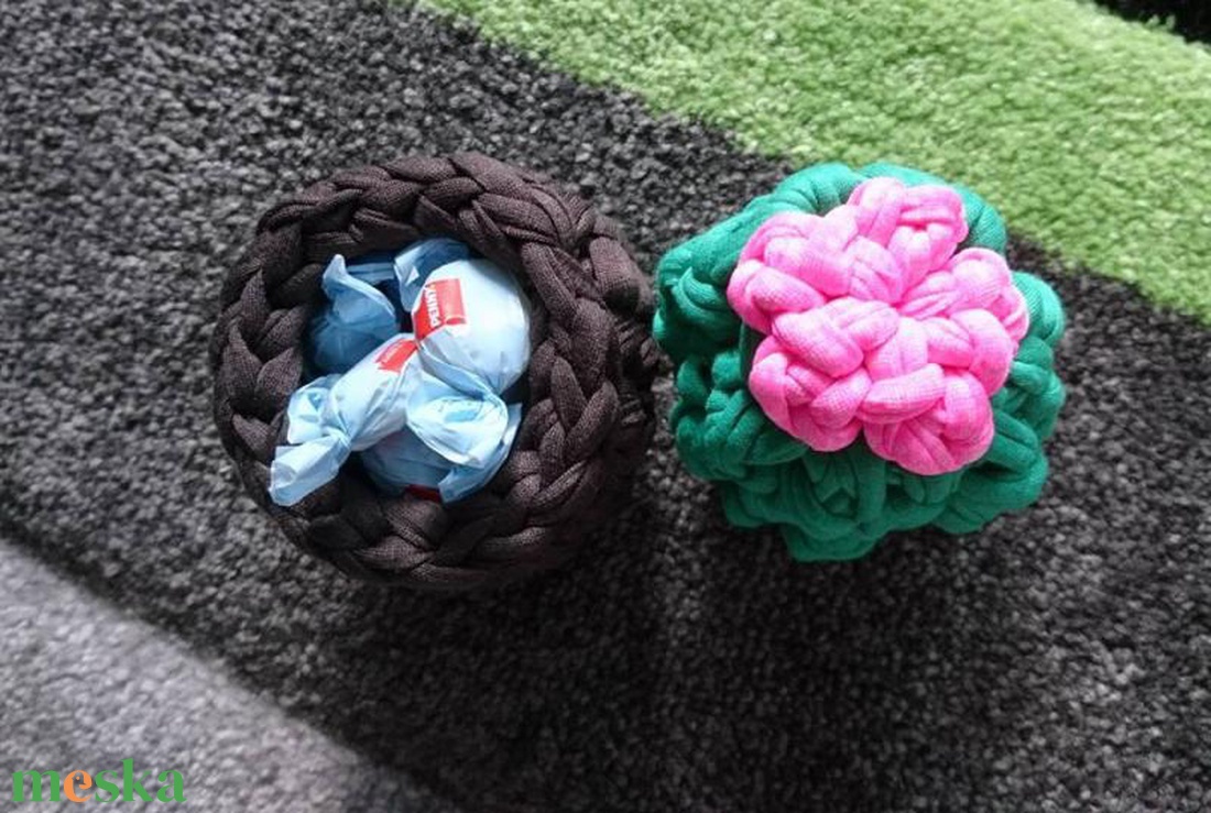 Horgolt kis kaktusz cukorkatartó  - otthon & életmód - tárolás & rendszerezés - tárolókosár - Meska.hu