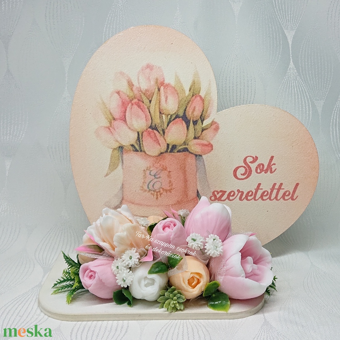 Sok szeretettel! tulipán szappanvirág csokor - otthon & életmód - dekoráció - Meska.hu