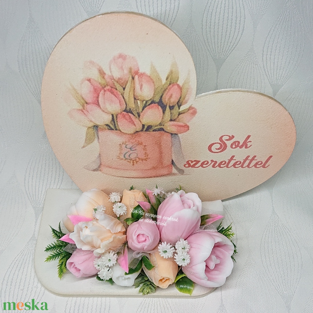 Sok szeretettel! tulipán szappanvirág csokor - otthon & életmód - dekoráció - Meska.hu