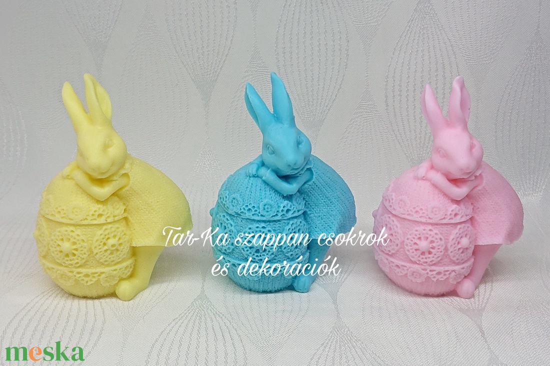 Szappan nyuszis csokor - otthon & életmód - dekoráció - virágdísz és tartó - virágbox, virágdoboz - Meska.hu