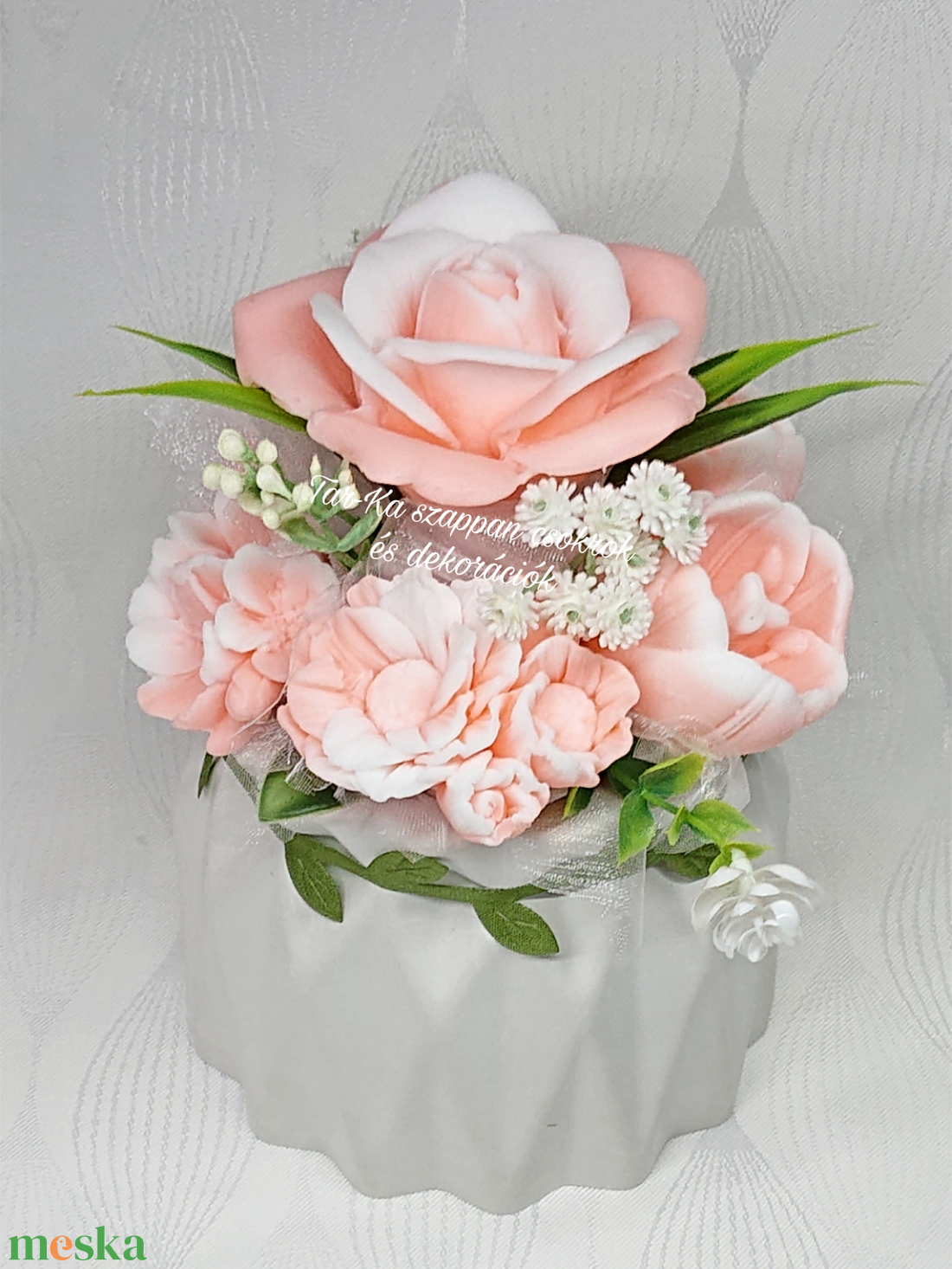 Magnólia illatú szappanvirág csokor - otthon & életmód - dekoráció - Meska.hu