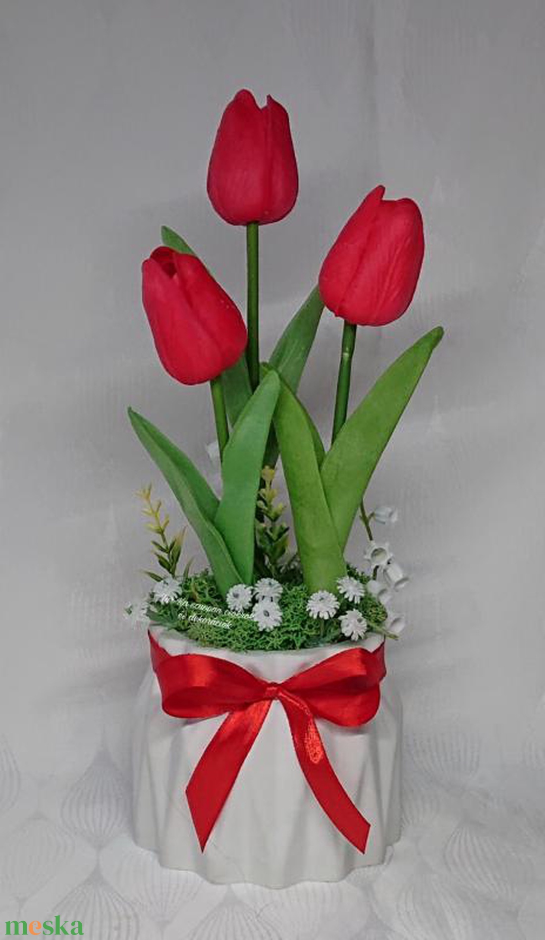 3 szál élethű tulipán csokor - otthon & életmód - virágdekoráció - virágok - virágcsokor - Meska.hu