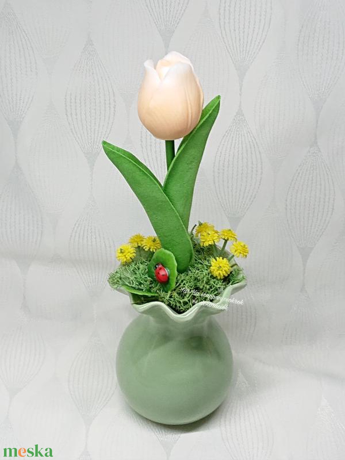 1 szál szappan tulipán vázában  - otthon & életmód - virágdekoráció - virágok - virágbox - Meska.hu