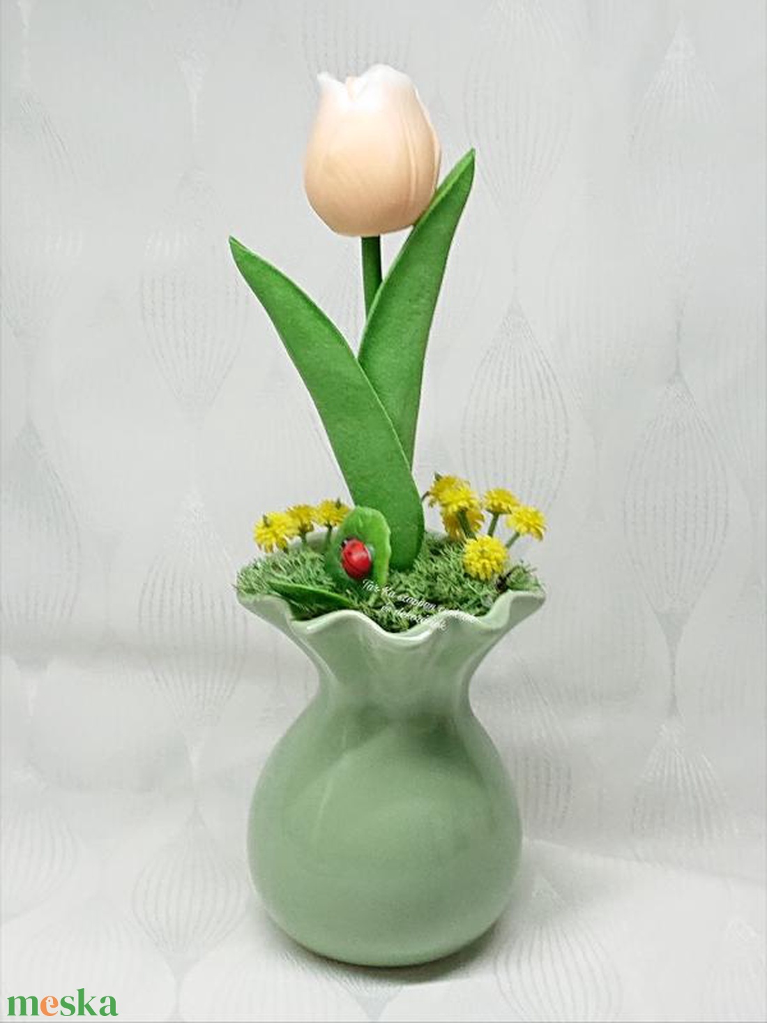 1 szál szappan tulipán vázában  - otthon & életmód - virágdekoráció - virágok - virágbox - Meska.hu