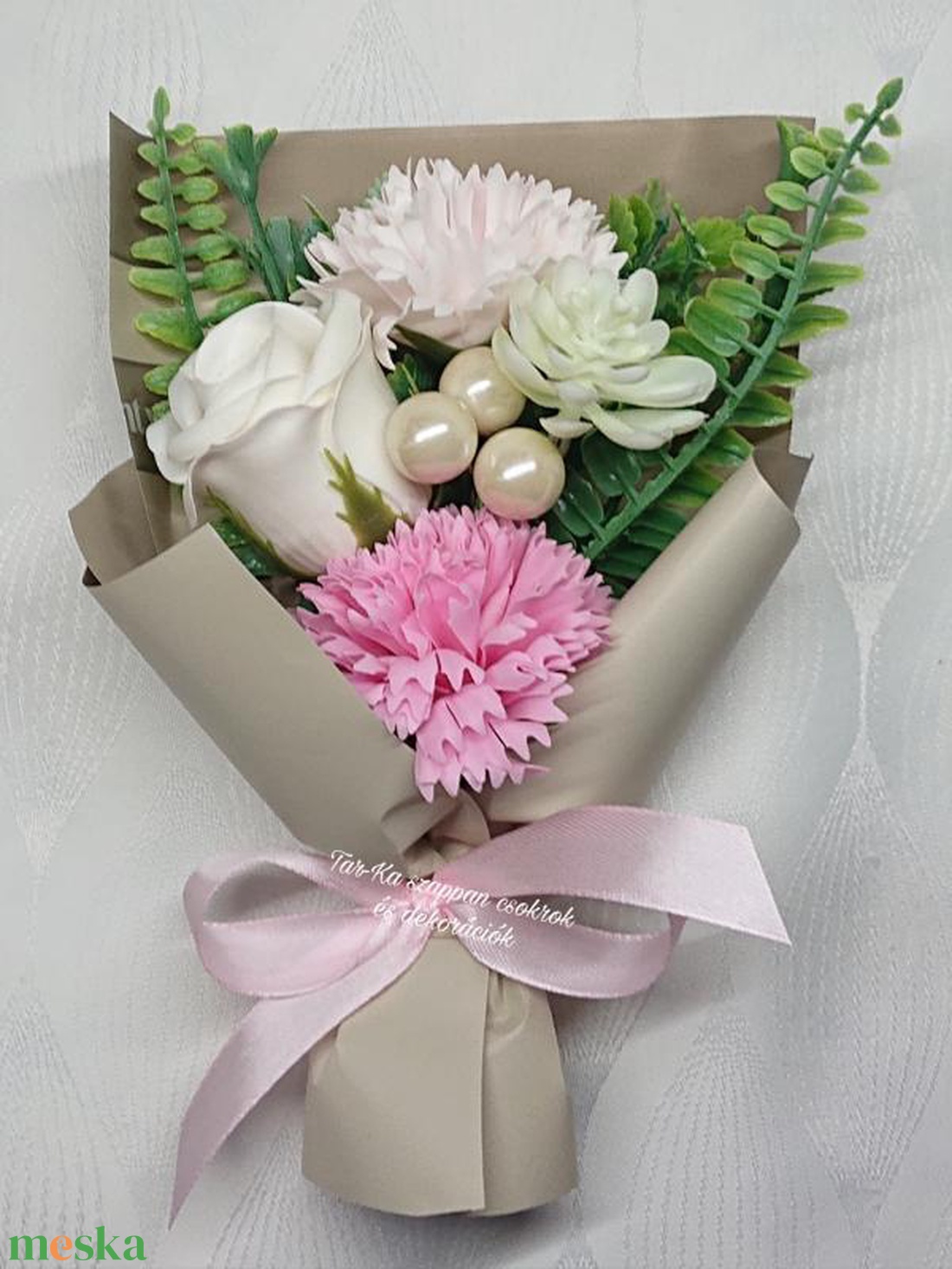 3 szálas szappanvirág csokrok díszdobozban  - otthon & életmód - virágdekoráció - virágok - virágcsokor - Meska.hu