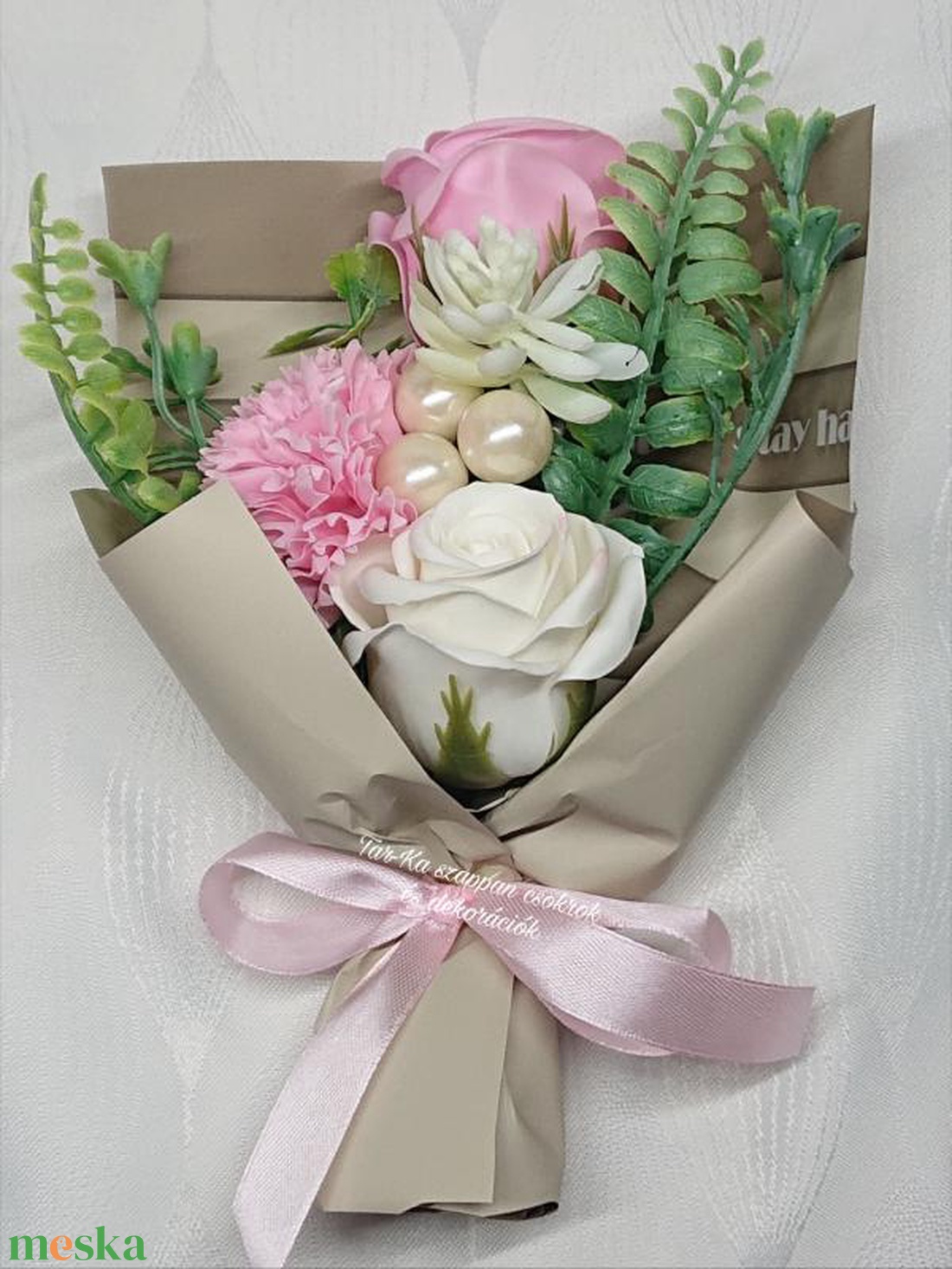 3 szálas szappanvirág csokrok díszdobozban  - otthon & életmód - virágdekoráció - virágok - virágcsokor - Meska.hu