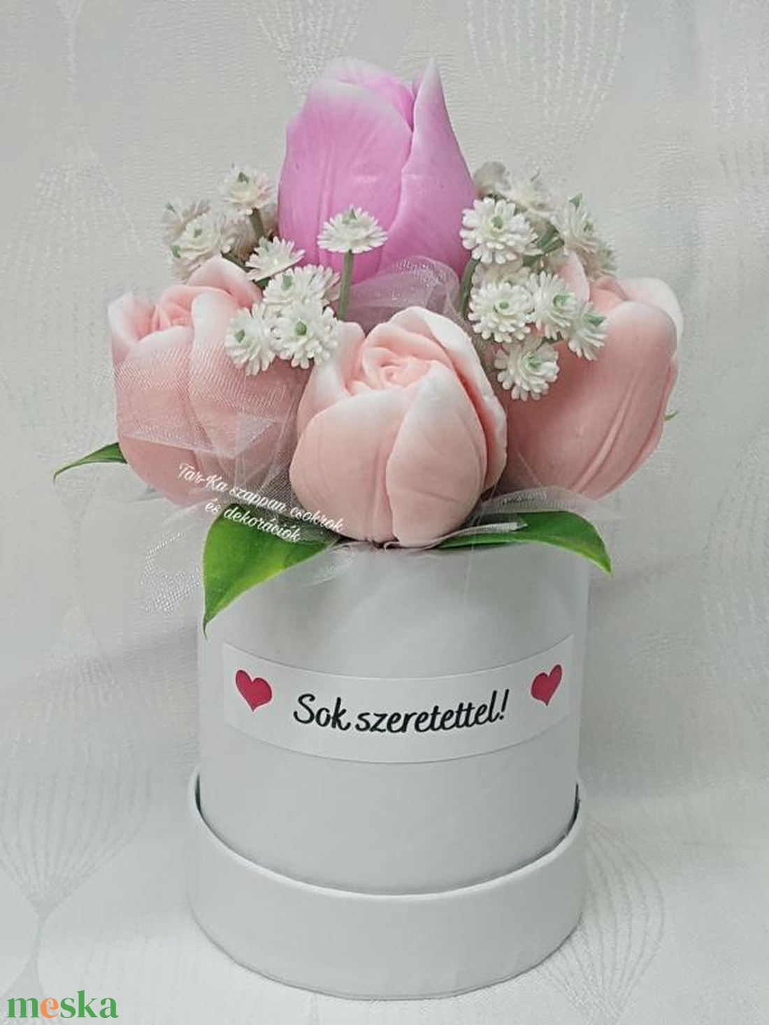 Illatos szappan tulipánok  - otthon & életmód - virágdekoráció - virágok - virágbox - Meska.hu
