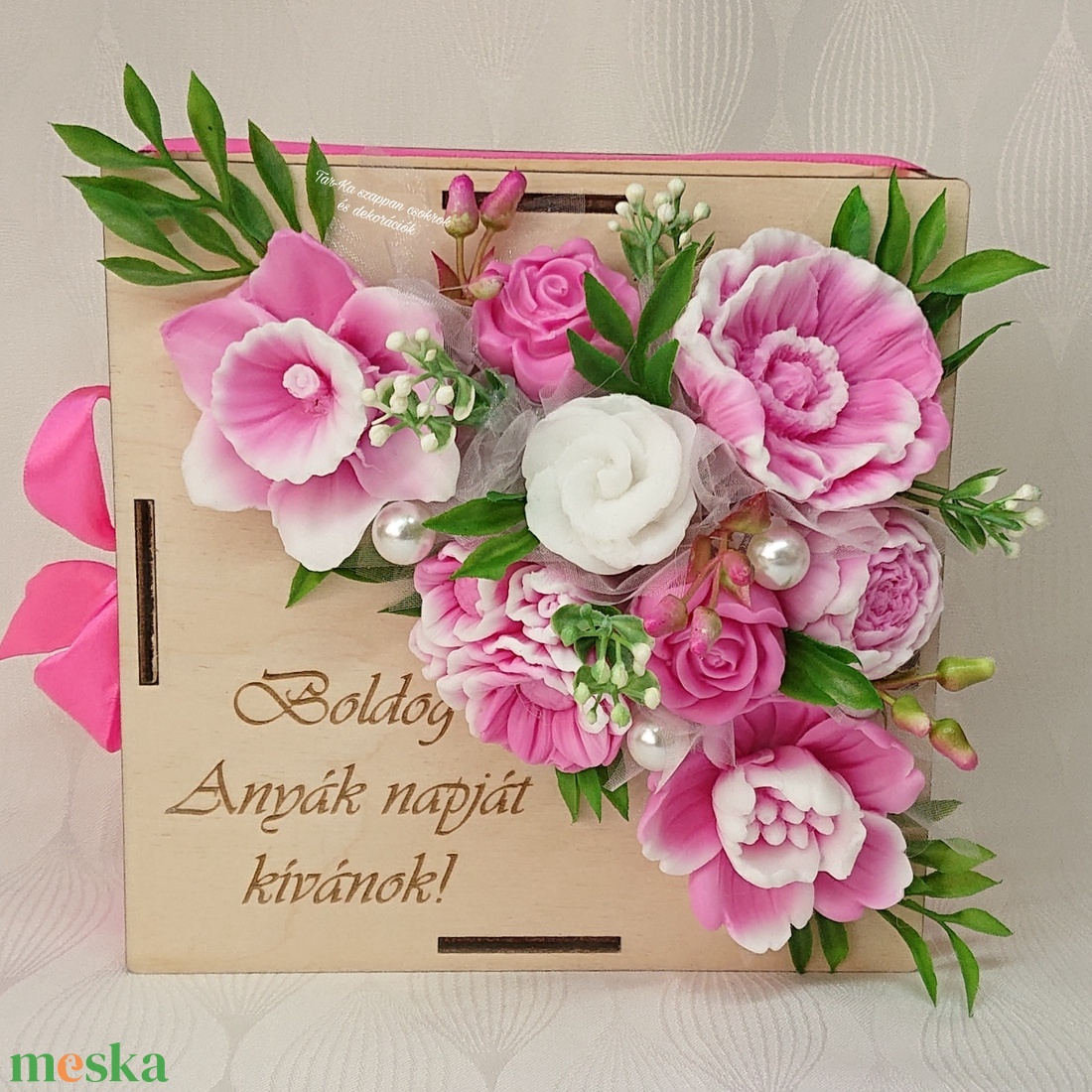 Boldog Anyák napját kívánok! szappanvirág csokor  - otthon & életmód - virágdekoráció - virágok - virágcsokor - Meska.hu