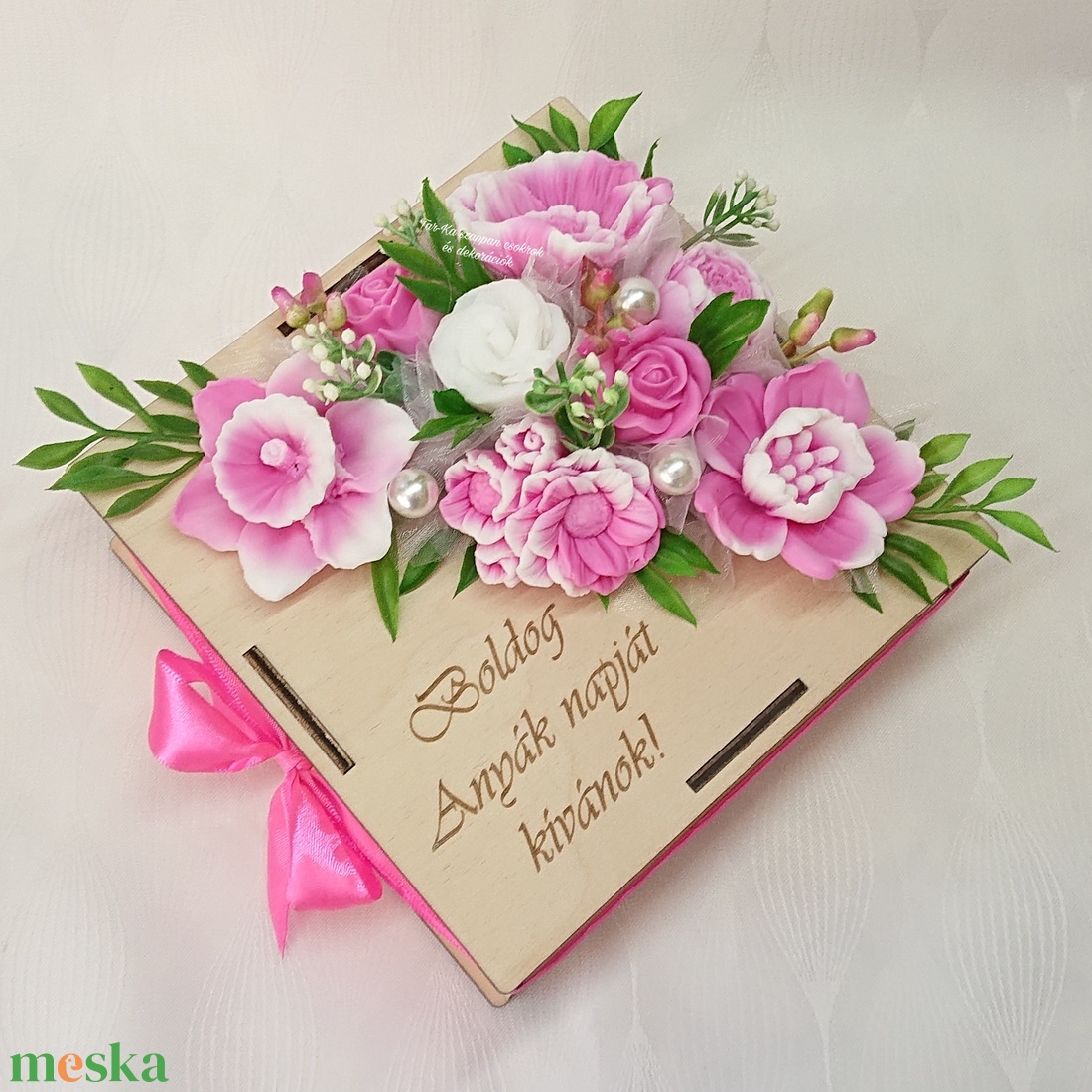 Boldog Anyák napját kívánok! szappanvirág csokor  - otthon & életmód - virágdekoráció - virágok - virágcsokor - Meska.hu