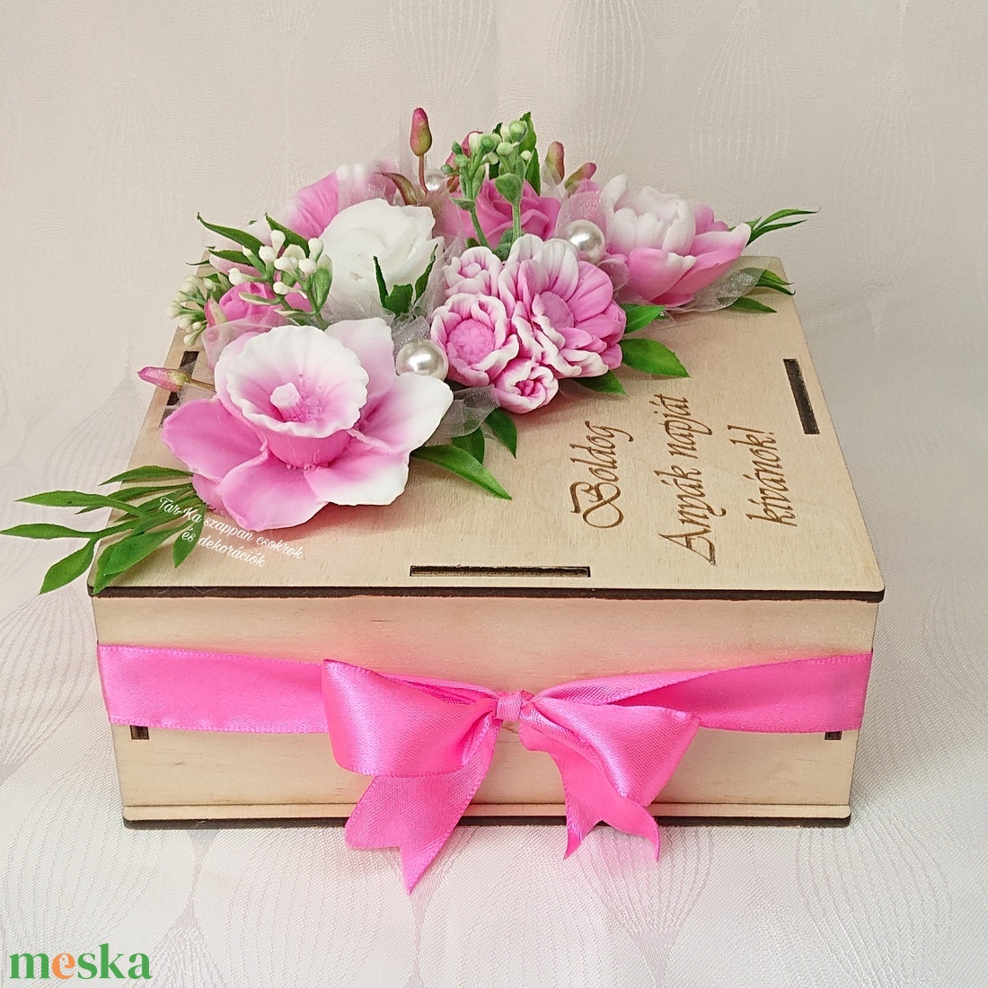 Boldog Anyák napját kívánok! szappanvirág csokor  - otthon & életmód - virágdekoráció - virágok - virágcsokor - Meska.hu