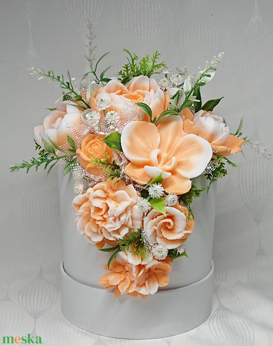 Különleges szappanvirág csokor virágbolt illattal - otthon & életmód - virágdekoráció - virágok - virágbox - Meska.hu