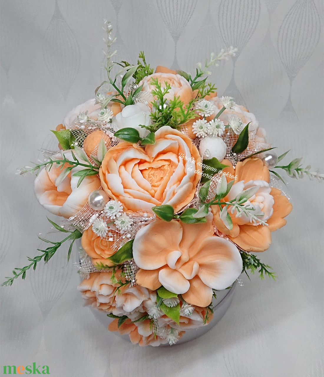 Különleges szappanvirág csokor virágbolt illattal - otthon & életmód - virágdekoráció - virágok - virágbox - Meska.hu