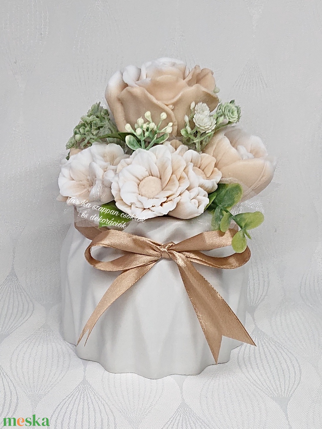 Masnis szappanvirág csokrok - otthon & életmód - virágdekoráció - virágdíszek - asztali virágdísz - Meska.hu