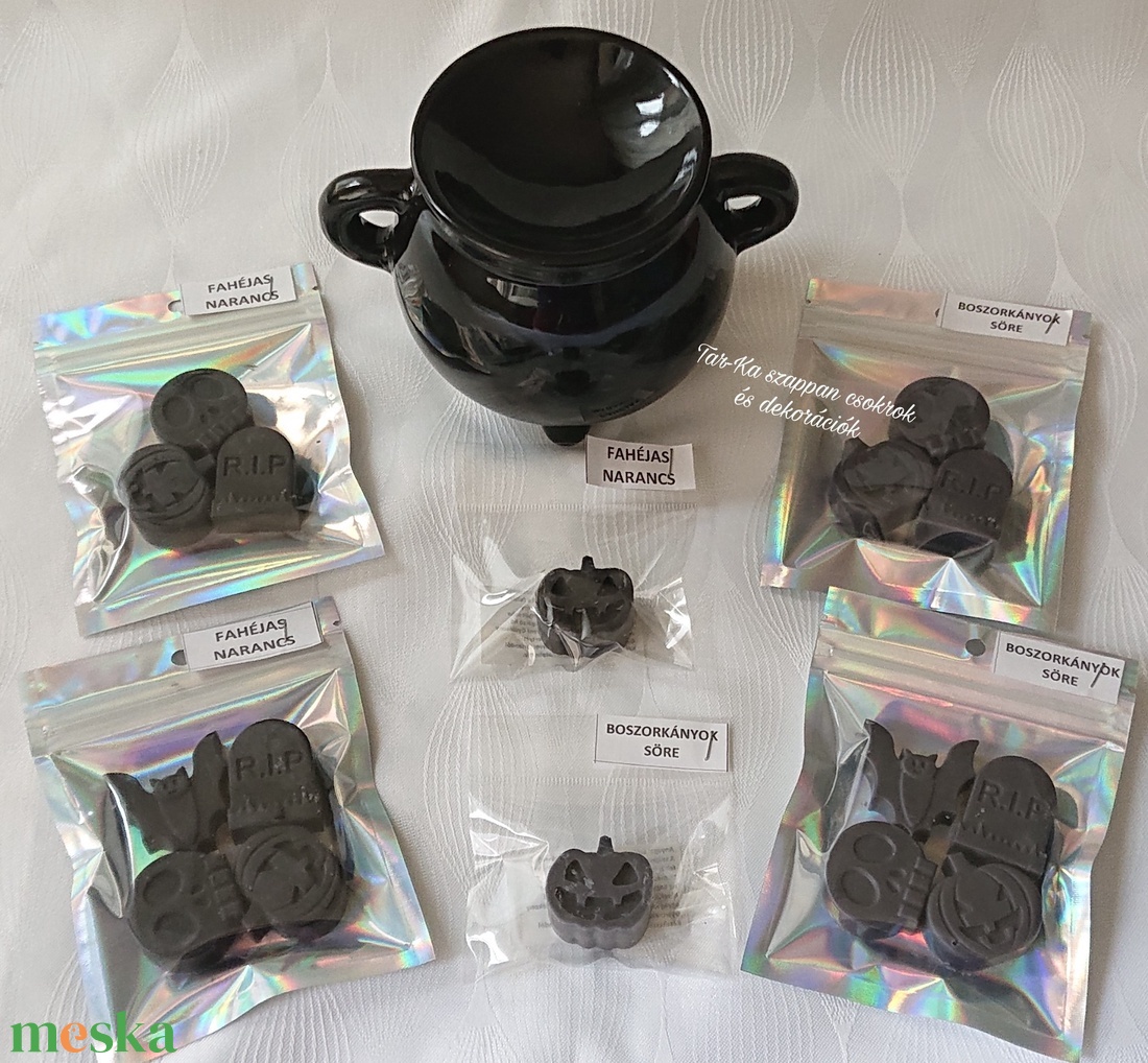 Halloweeni üst aromalámpa illatviasszal - otthon & életmód - gyertya, illat, aroma - aromalámpa - Meska.hu