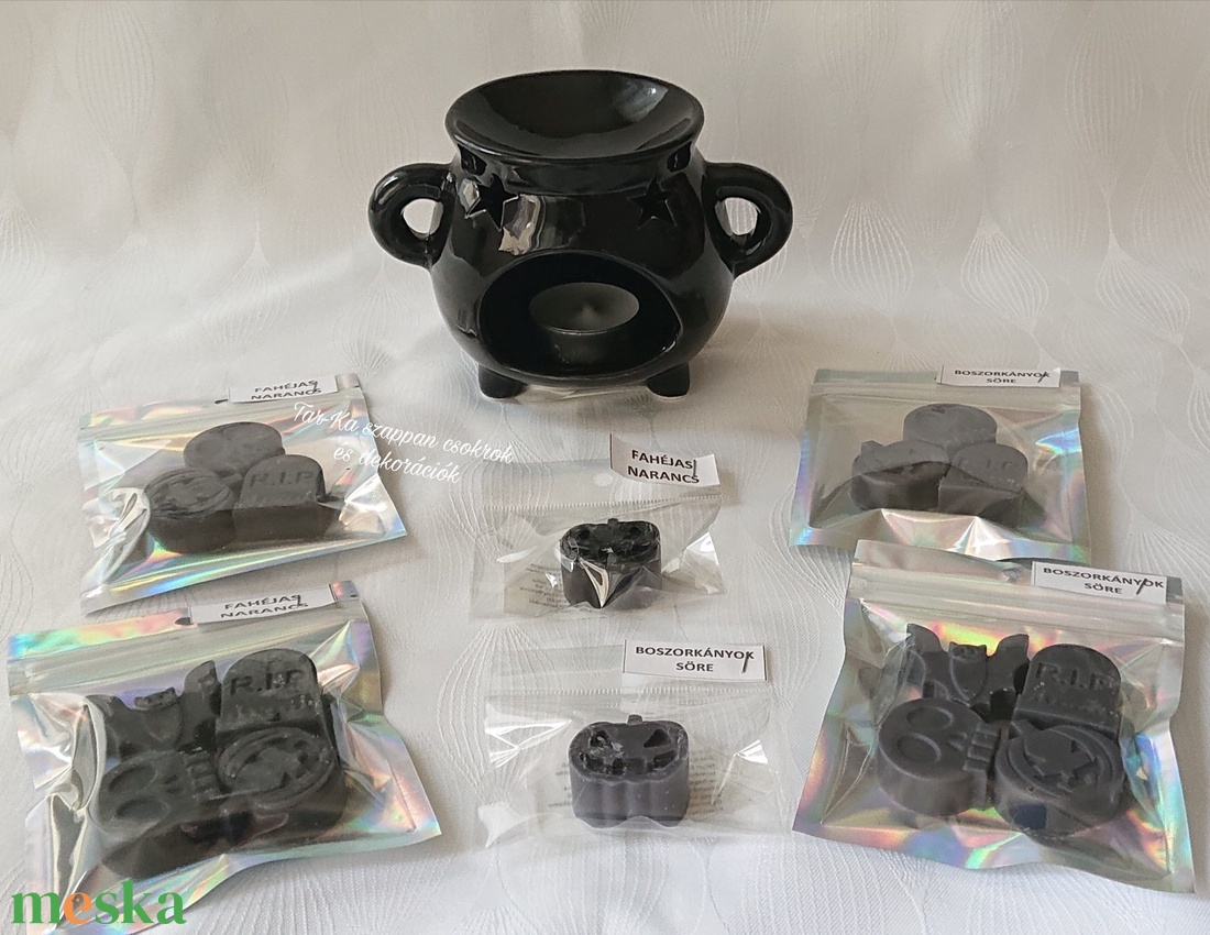 Halloweeni üst aromalámpa illatviasszal - otthon & életmód - gyertya, illat, aroma - aromalámpa - Meska.hu