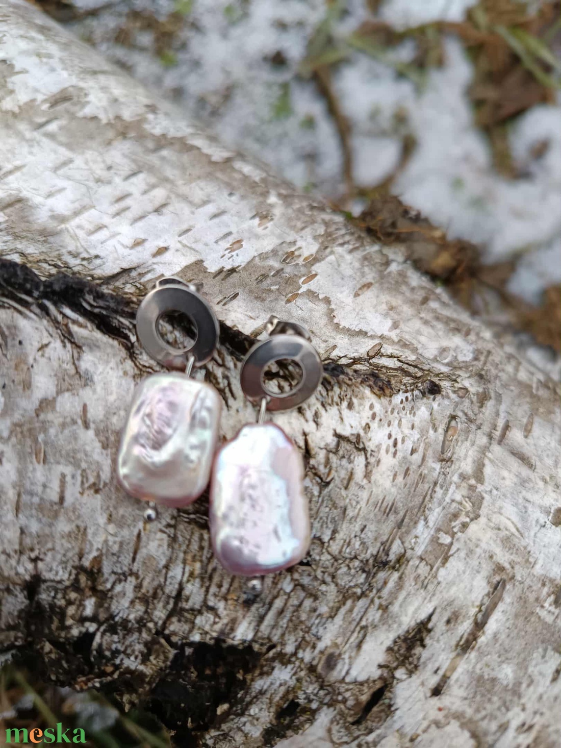 Essential 316L � Pearl No.17 - ékszer - fülbevaló - lógó fülbevaló - Meska.hu