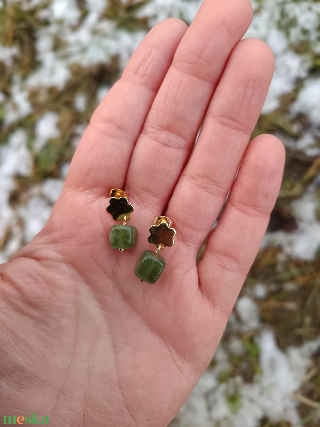 Essential 316L � Tourmaline No.15 - ékszer - fülbevaló - lógó fülbevaló - Meska.hu