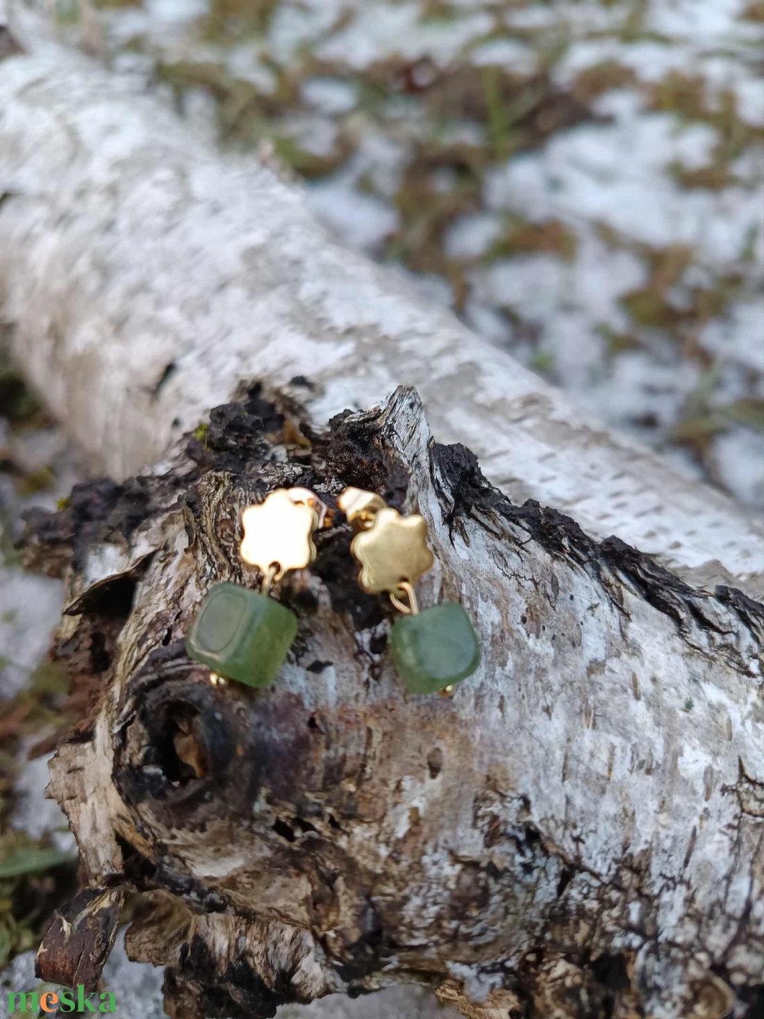 Essential 316L � Tourmaline No.15 - ékszer - fülbevaló - lógó fülbevaló - Meska.hu